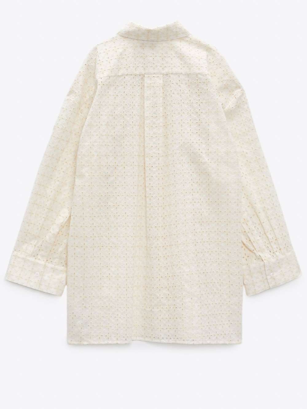 Zara oversized embroidered eyelets shirt - Picture 8 of 11